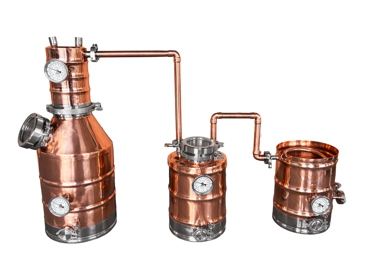 5 Gallon Copper And Stainless Steel Highlander Series Still With 3