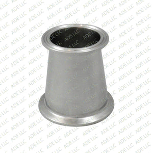2.5" x 2" Tri Clamp, Tri Clover, Sanitary, Concentric Reducer, 304 Stainless Steel