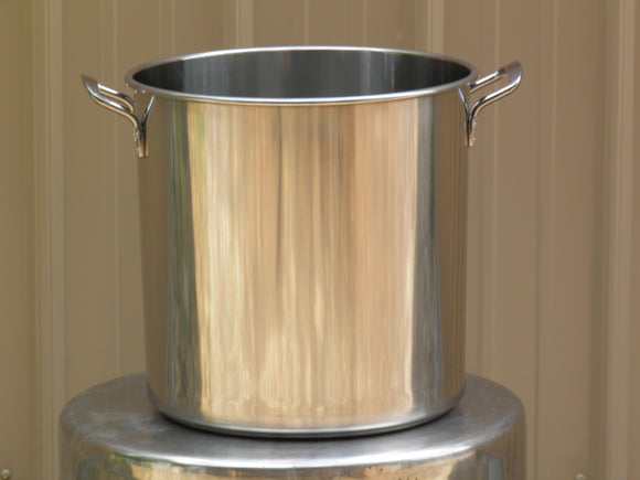 Stainless Steel Brew Kettle Stock Pot with Lid 20 qt for Brewing and Distilling