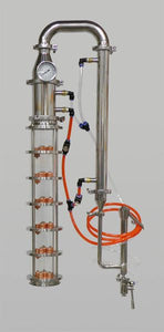 4" Borosilicate Glass Column, 6 Plate Column With Cooling Kit