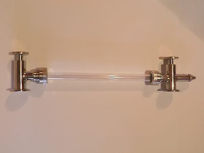 4 Foot Borosilicate Sight Level w/2 SS Valves with Tri Clamp/Tri Clover Fitting