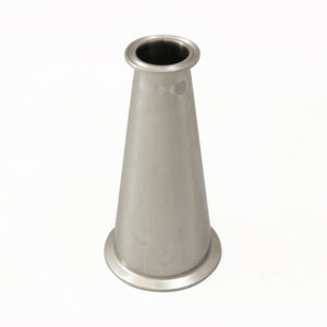 2" to 4" Tall Tri Clamp, Tri Clover, Sanitary, Concentric Reducer, 304 Stainless Steel