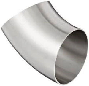 1" Weld Elbow 45°, Stainless Steel 304, Sanitary, Tubing, Fitting, Polished