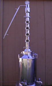 13 Gallon Moonshine Still with 3" Stainless 4-sight glass Reflux Column