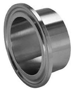 Sanitary Weld On Ferrule, 2.5" Tri Clamp/Tri Clover Fitting, Stainless Steel 304