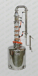 26 Gallon Moonshine Still with 4" Borosilicate Glass 4 Plate Column with Cooling