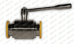 2" Ball Valve With 2" Tri Clamp Ferrules, Stainless Steel 304