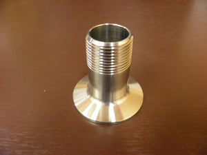 1.5" Tri Clamp to 3/4" Male NPT Adapter, 304 Stainless Steel NPT Adapter