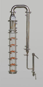 4" Borosilicate Glass Column, 6 Plate Column